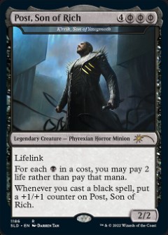 K'rrik, Son of Yawgmoth - Post, Son of Rich Secret Lair Drop - Post Malone Art
